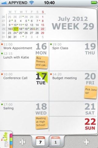 showing multi calendars on iphone