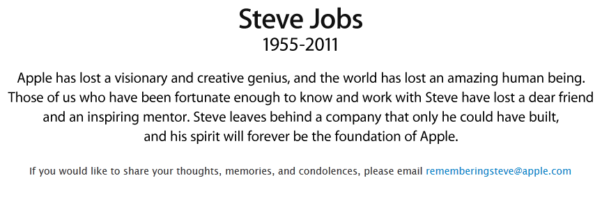 We Will Always Remember Steve