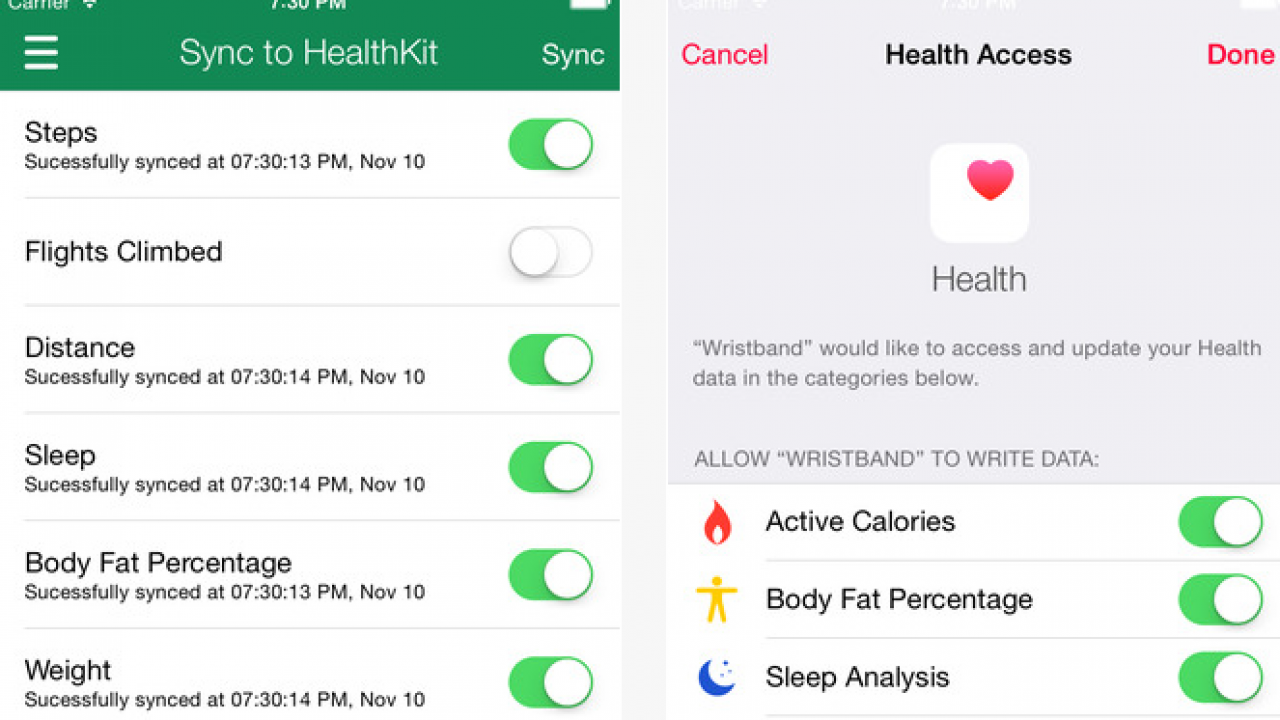 sync fitbit to iphone health app