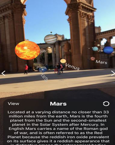 The Big Sky Above Us Augmented Reality Solar System App