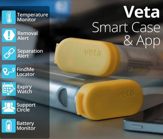 Veta Bluetooth Epipen Case With App Notifications