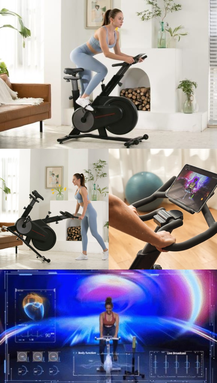 Ovicx WEKEEP App Smart Fitness Bike