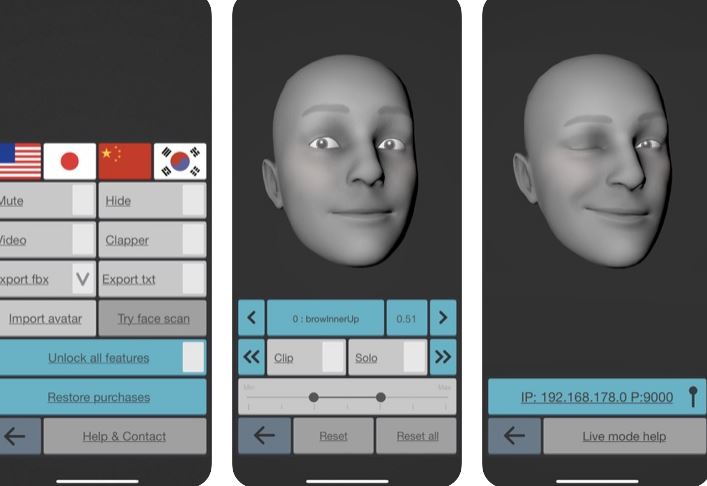 Face Cap: Facial Motion Capture IPhone App