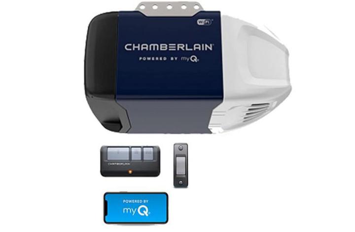 Chamberlain B2202 Quiet WiFi Garage Door Opener With Smartphone Control ...