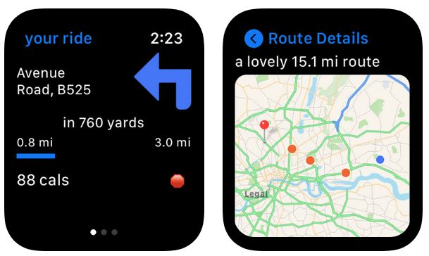 bike map apple watch